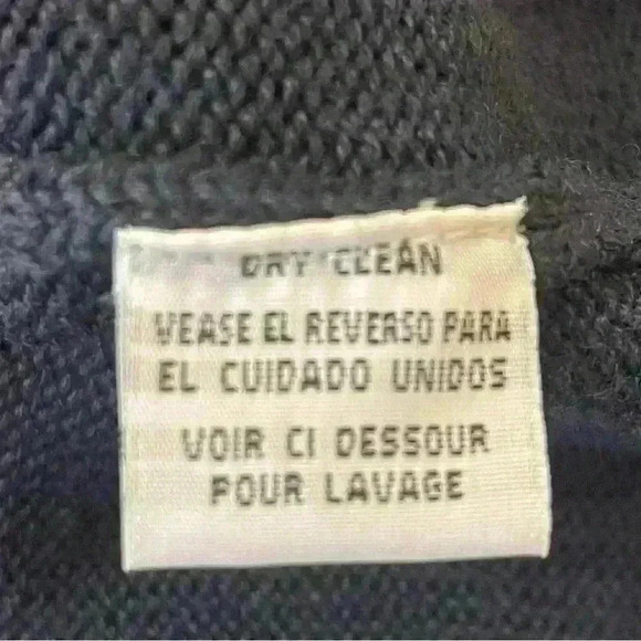 Apart Impressions Womens Size XL Wool Blend Navy Knit Appliqué Sweater Longline - Picture 9 of 9